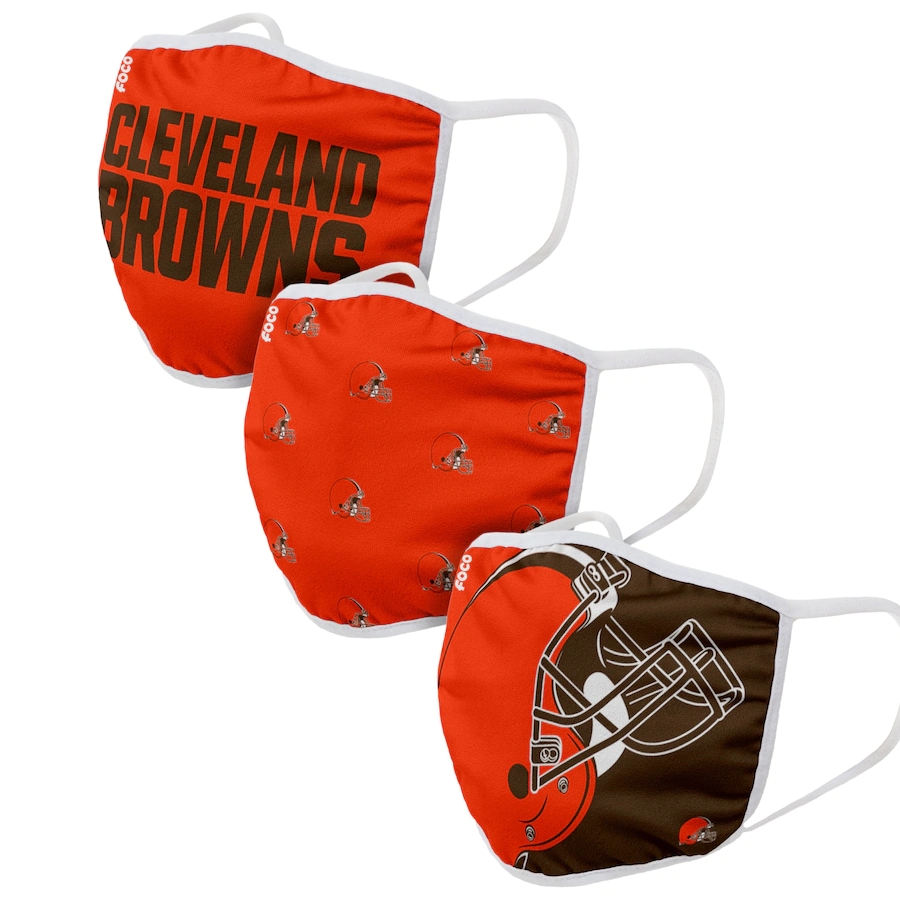  Cleveland Browns Adult Face Covering 3-PackDust mask with filter->oakland raiders->NFL Jersey